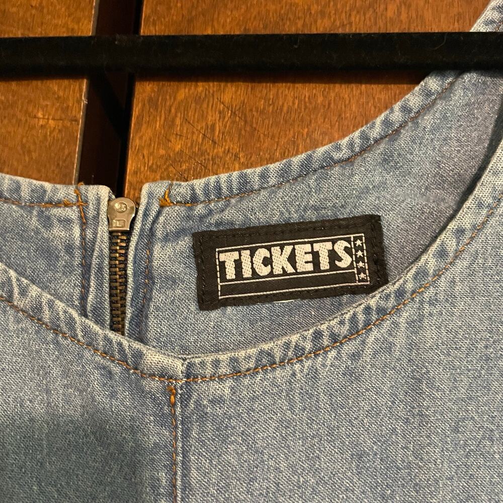 Vintage Tickets Clothing Balloon Wide Leg Denim Jumpsuit 90s Y2K Boho READ4SIZE - Picture 2 of 16